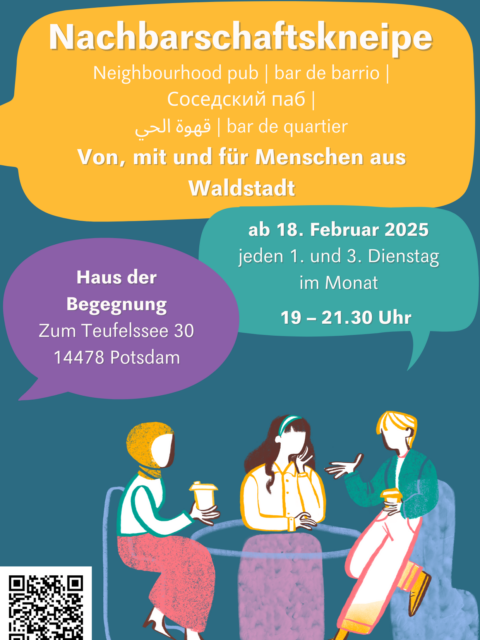 Flyer Nachbarschaftskneipe Potsdam-Waldstadt