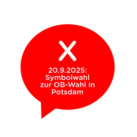 Symbolwahl zur OB-Wahl in Potsdam am 20.9.2025