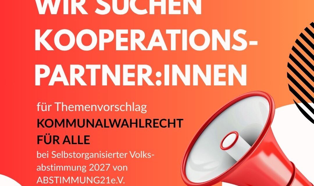 WIR WÄHLEN Potsdam sucht Kooperationspartner zum Wahlrecht für alle